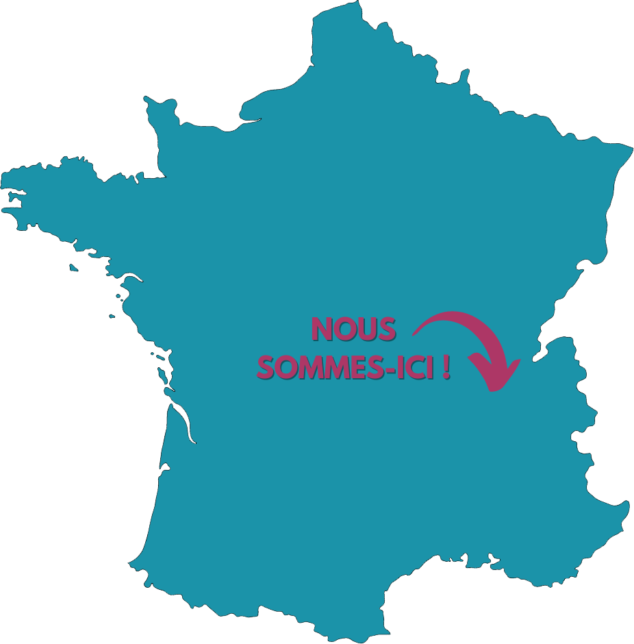 Carte de la France avec la localisation de Elikya Academy